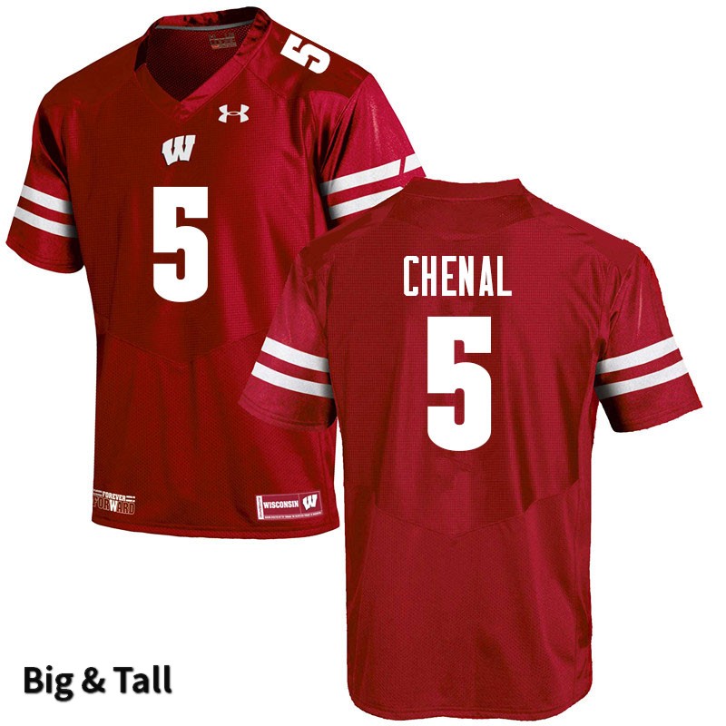 Wisconsin Badgers Men's #5 Leo Chenal NCAA Under Armour Authentic Red Big & Tall College Stitched Football Jersey TJ40U28LM